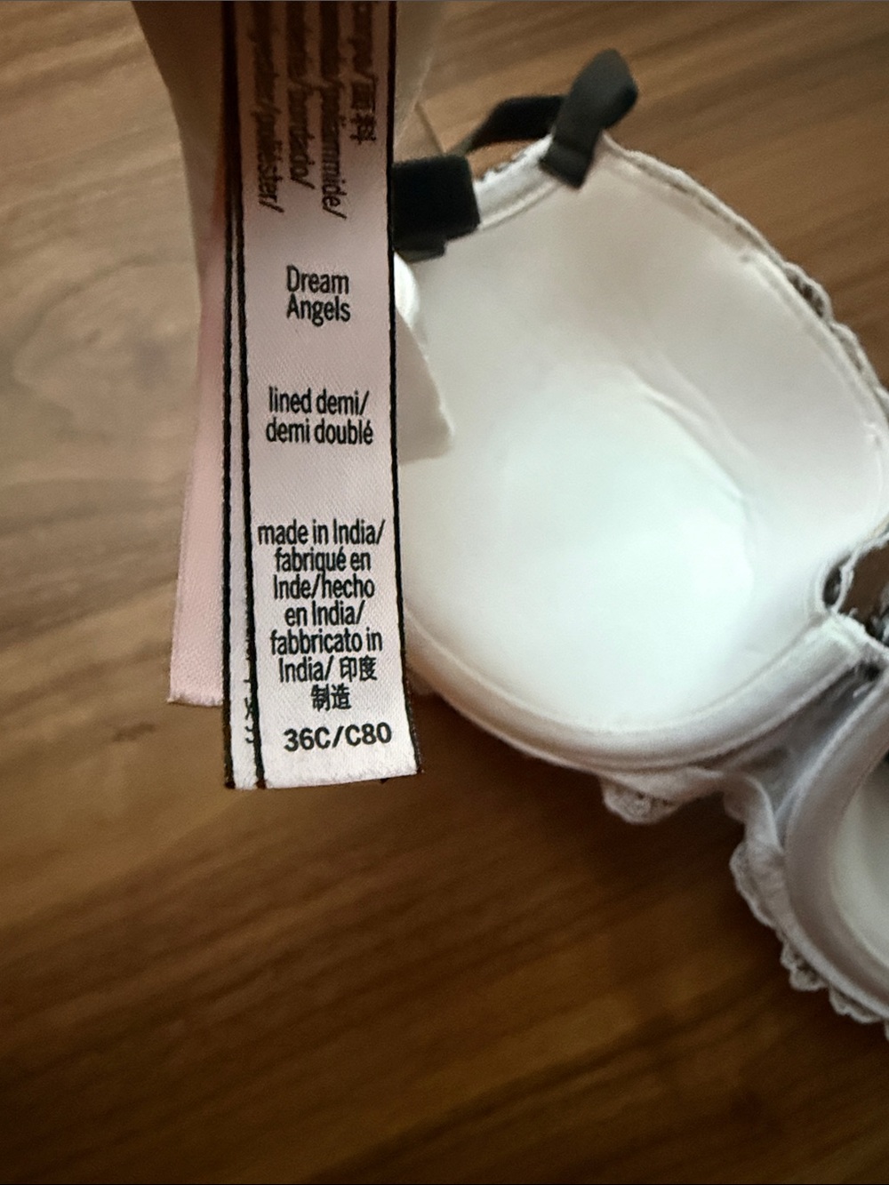 Victorias Secret Dream Angel Bra - White & Black 36C - Picture 3 of 3